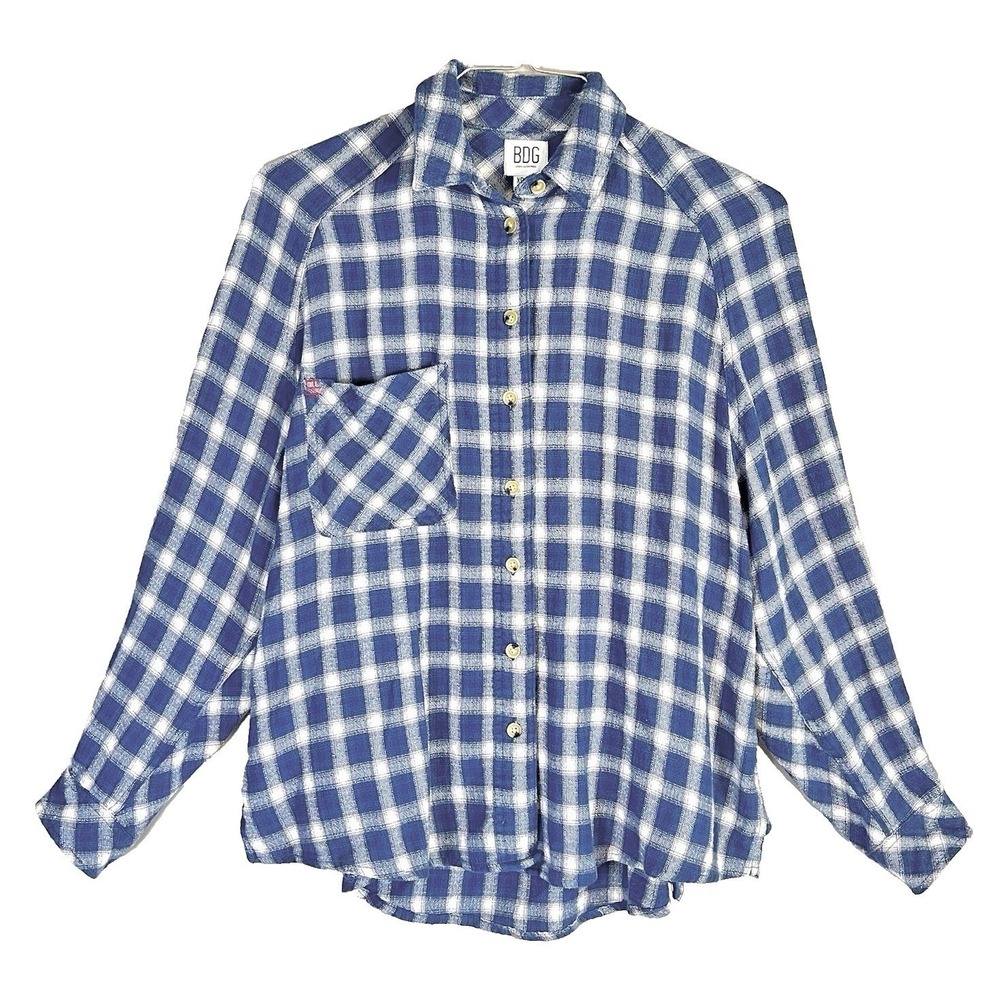 Urban Outfitters BDG Keanu Women's Flannel Button Up Plaid Shirt Grunge Indie XS